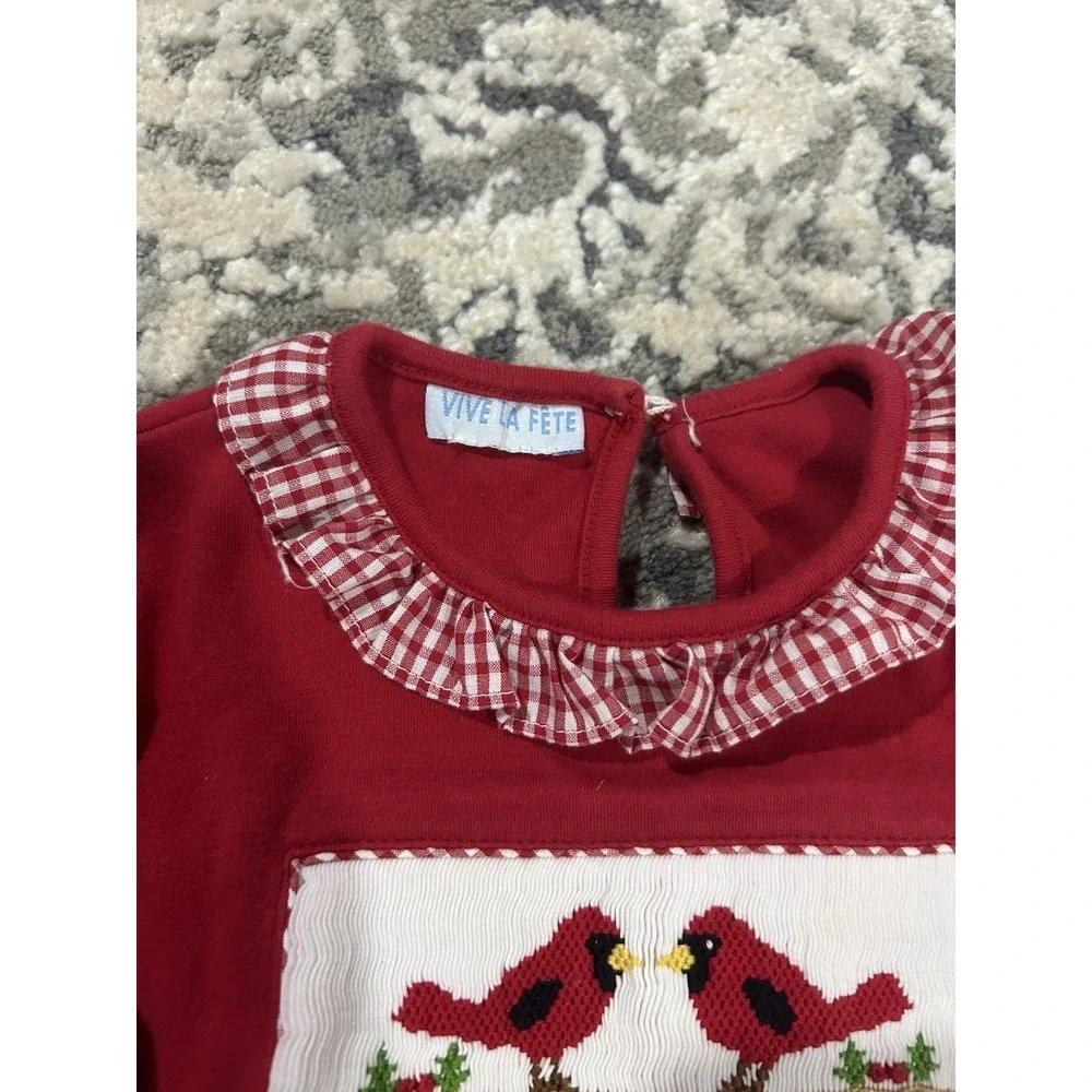 Vive La Fete‎ Lot of Two Smocked Tops Size 2t Red